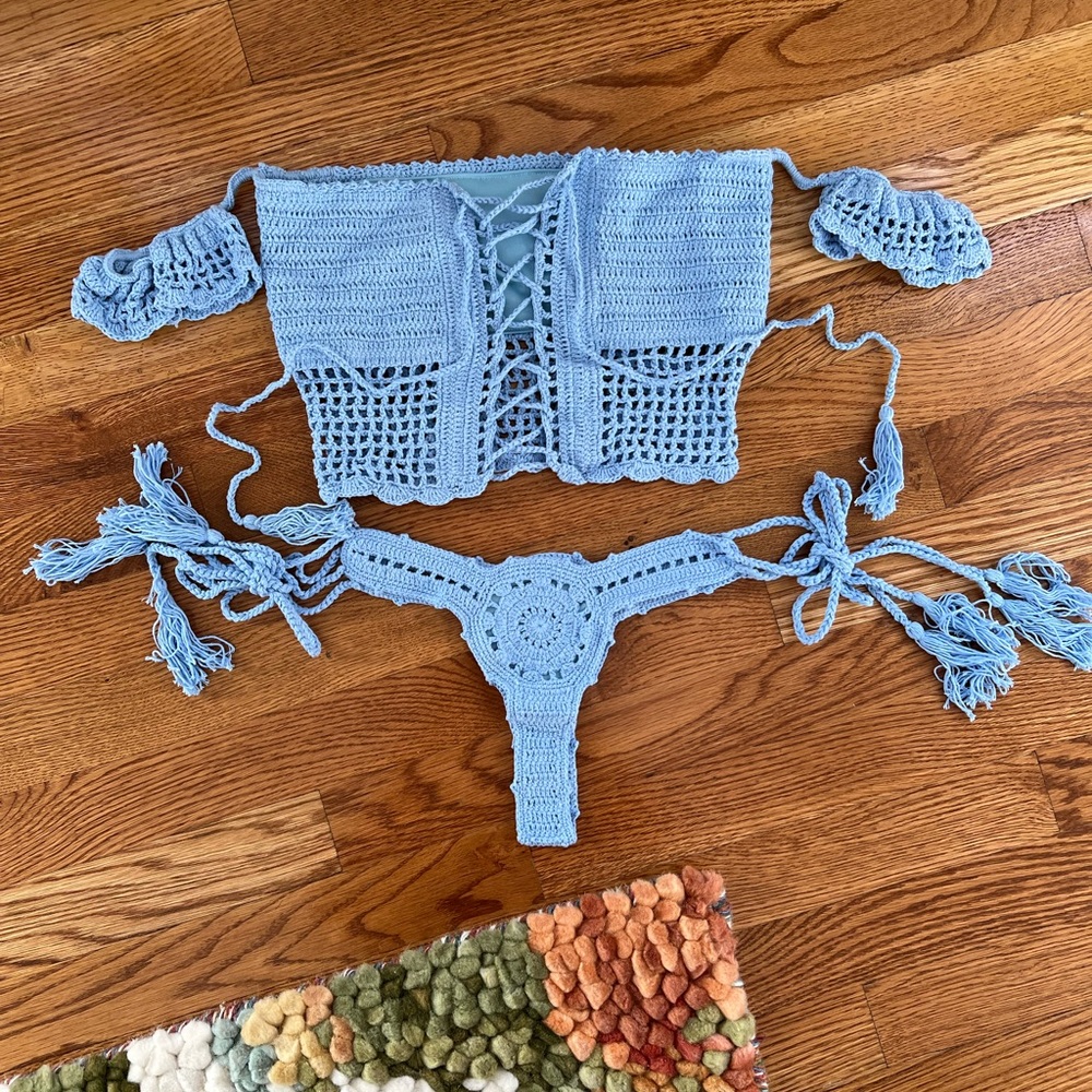 Andi Bagus Crochet Baby Blue Handmade Bikini